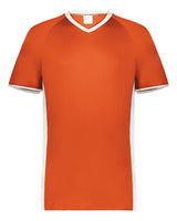 Augusta Sportswear Youth Cutter V-Neck Jersey. 6908 - Orange/ White