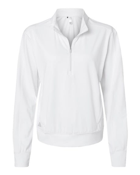 Adidas Women's Ultimate365 Quarter-Zip Pullover. A1002 - White