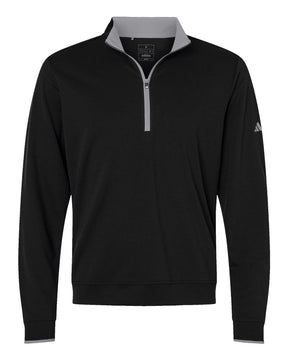 Adidas Men's Performance Lightweight Quarter-Zip Pullover. A2002 - Black/ Grey Three