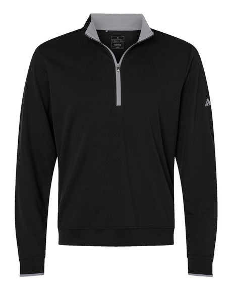 Adidas Men's Performance Lightweight Quarter-Zip Pullover. A2002 - Black/ Grey Three