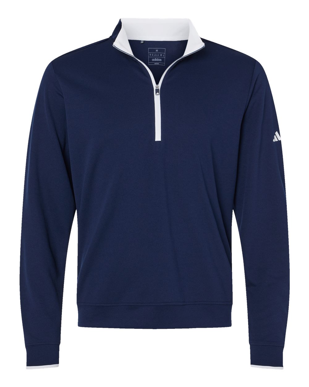Adidas Men's Performance Lightweight Quarter-Zip Pullover. A2002 - Collegiate Navy/ White
