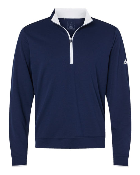 Adidas Men's Performance Lightweight Quarter-Zip Pullover. A2002 - Collegiate Navy/ White