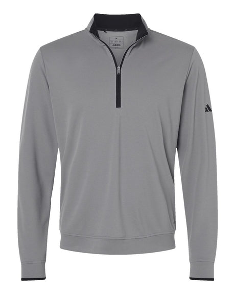 Adidas Men's Performance Lightweight Quarter-Zip Pullover. A2002 - Grey Three/ Black
