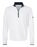 Adidas Men's Performance Lightweight Quarter-Zip Pullover. A2002 - White/ Navy