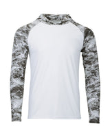 Paragon Men's Biloxi Performance Colorblocked Hooded Long Sleeve T-Shirt. 241 - Manta