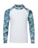 Paragon Men's Biloxi Performance Colorblocked Hooded Long Sleeve T-Shirt. 241 - Spindrift