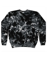 Colortone Unisex Tie-Dyed Fleece Crewneck Sweatshirt. 8100 - Multi Black