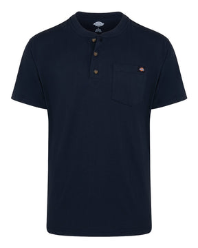 Dickies Men's Tall Heavyweight Traditional Short Sleeve Henley. WS51T - Dark Navy