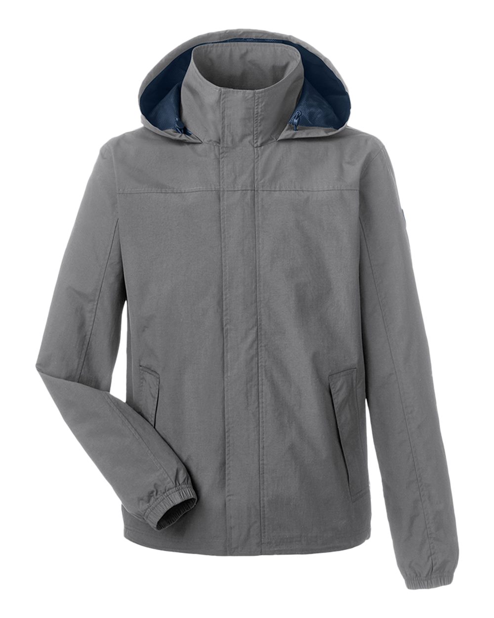 Nautica Men's Voyage Hooded Rain Jacket. N17182 - Graphite