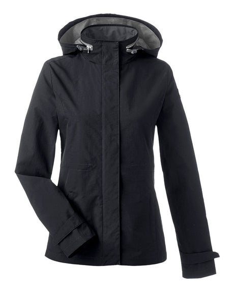 Nautica Women's Voyage Hooded Rain Jacket. N17183 - Black