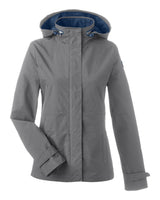 Nautica Women's Voyage Hooded Rain Jacket. N17183 - Graphite