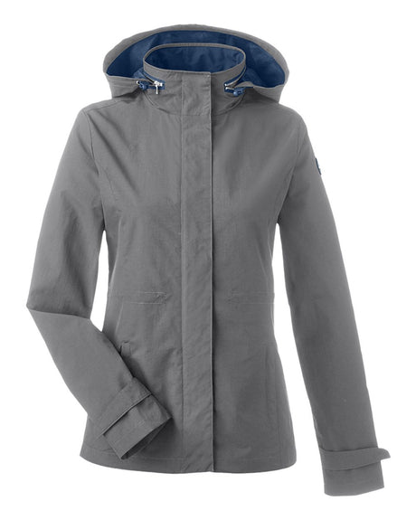 Nautica Women's Voyage Hooded Rain Jacket. N17183 - Graphite