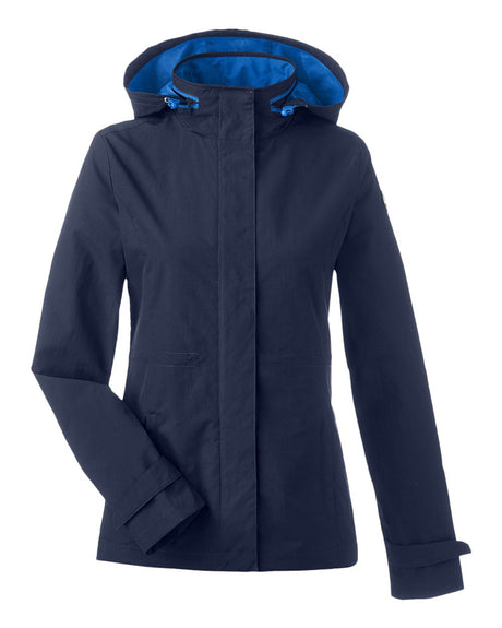 Nautica Women's Voyage Hooded Rain Jacket. N17183 - Navy