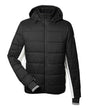 Nautica Men's Nautical Mile Hooded Puffer Jacket. N17186 - Black/ Antique White