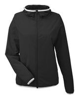 Nautica Women's Stillwater Hooded Windbreaker. N17927 - Black
