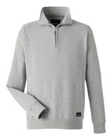 Nautica Men's Anchor Fleece Quarter-Zip Pullover. N17176 - Oxford Heather