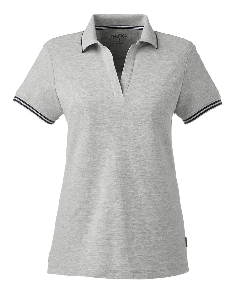 Nautica Women's Deck Polo. N17168 - Oxford Heather