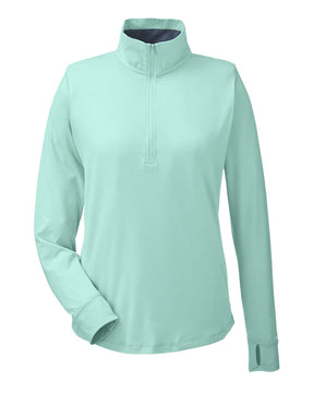 Nautica Women's Saltwater Quarter-Zip Pullover. N17925 - Cool Mint