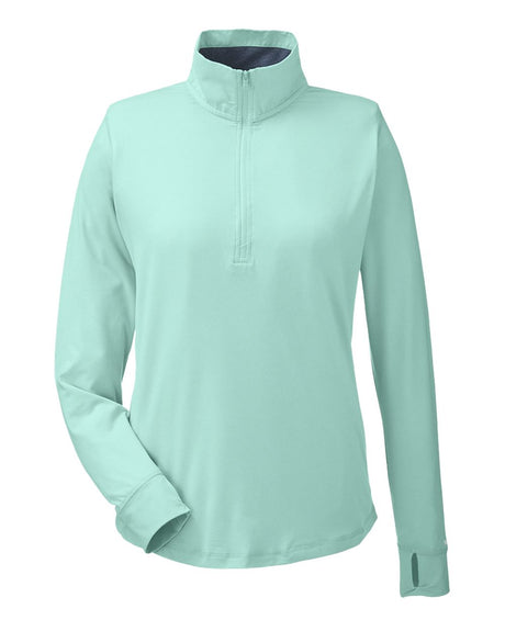 Nautica Women's Saltwater Quarter-Zip Pullover. N17925 - Cool Mint