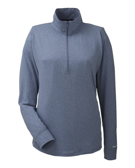 Nautica Women's Saltwater Quarter-Zip Pullover. N17925 - Faded Navy