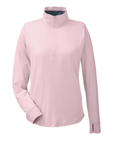Nautica Women's Saltwater Quarter-Zip Pullover. N17925 - Sunset Pink