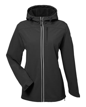 Nautica Women's Wavestorm Hooded Soft Shell Jacket. N17790 - Black