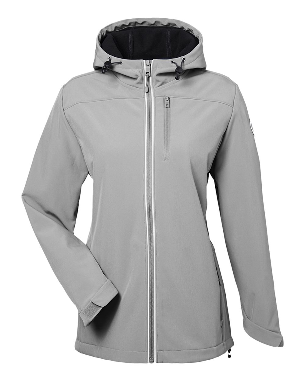 Nautica Women's Wavestorm Hooded Soft Shell Jacket. N17790 - Graphite