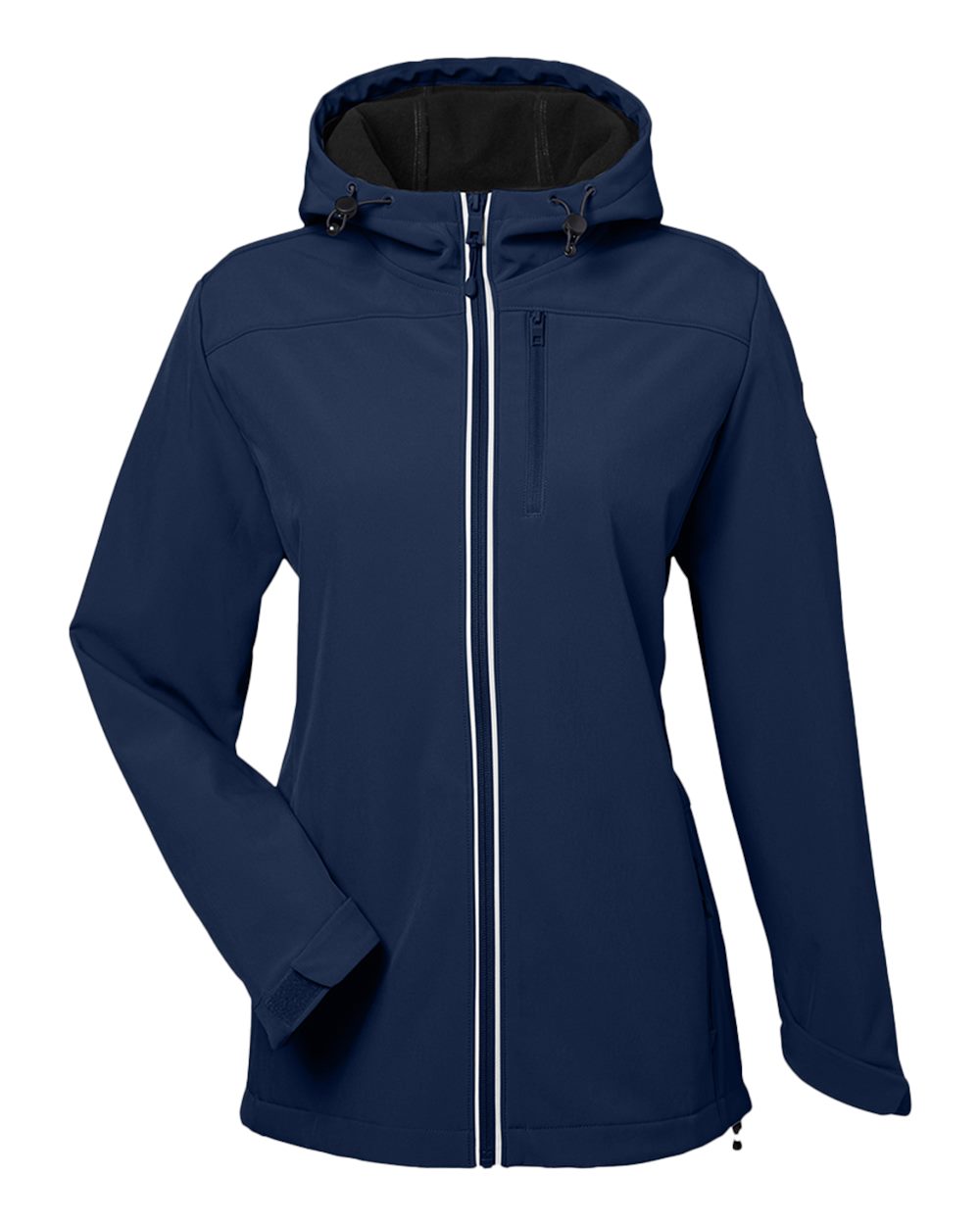 Nautica Women's Wavestorm Hooded Soft Shell Jacket. N17790 - Navy