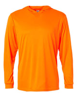Paragon Unisex Bahama Performance Hooded Long Sleeve T-Shirt. 220 - Neon Orange