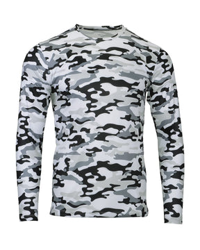 Paragon Men's Woodland Performance Long Sleeve T-Shirt. 238 - Arctic Camo
