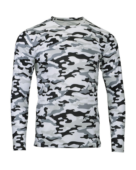 Paragon Men's Woodland Performance Long Sleeve T-Shirt. 238 - Arctic Camo