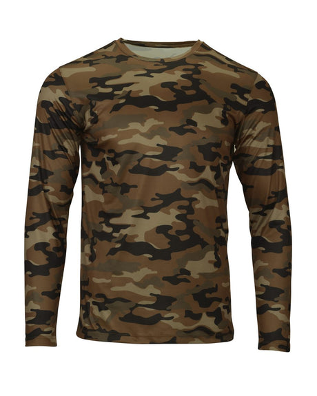 Paragon Men's Woodland Performance Long Sleeve T-Shirt. 238 - Coyote Camo
