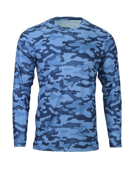 Paragon Men's Woodland Performance Long Sleeve T-Shirt. 238 - Sky Camo