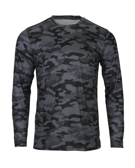 Paragon Men's Woodland Performance Long Sleeve T-Shirt. 238 - Smoke Camo