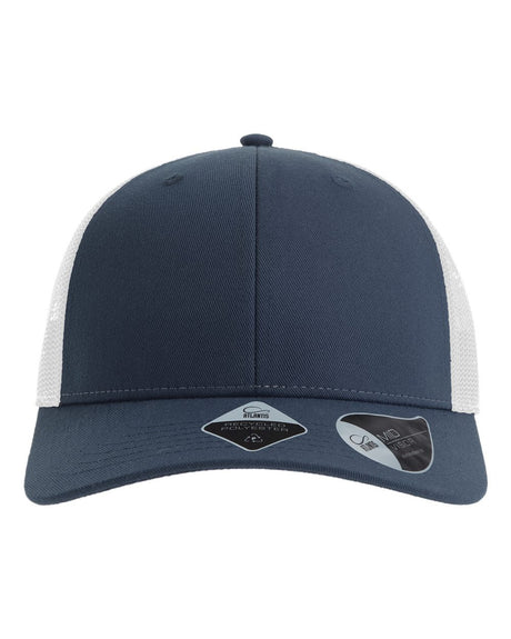 Atlantis Headwear Sustainable Trucker Cap. BRYCE - Navy/ White