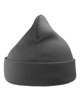 Atlantis Headwear Sustainable 12" Knit Beanie. WIND - Dark Grey