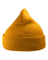 Atlantis Headwear Sustainable 12" Knit Beanie. WIND - Mustard Yellow
