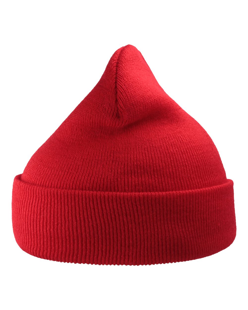 Atlantis Headwear Sustainable 12" Knit Beanie. WIND - Red