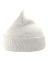 Atlantis Headwear Sustainable 12" Knit Beanie. WIND - White