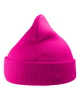 Atlantis Headwear Sustainable 12" Knit Beanie. WIND - Fuchsia Pink