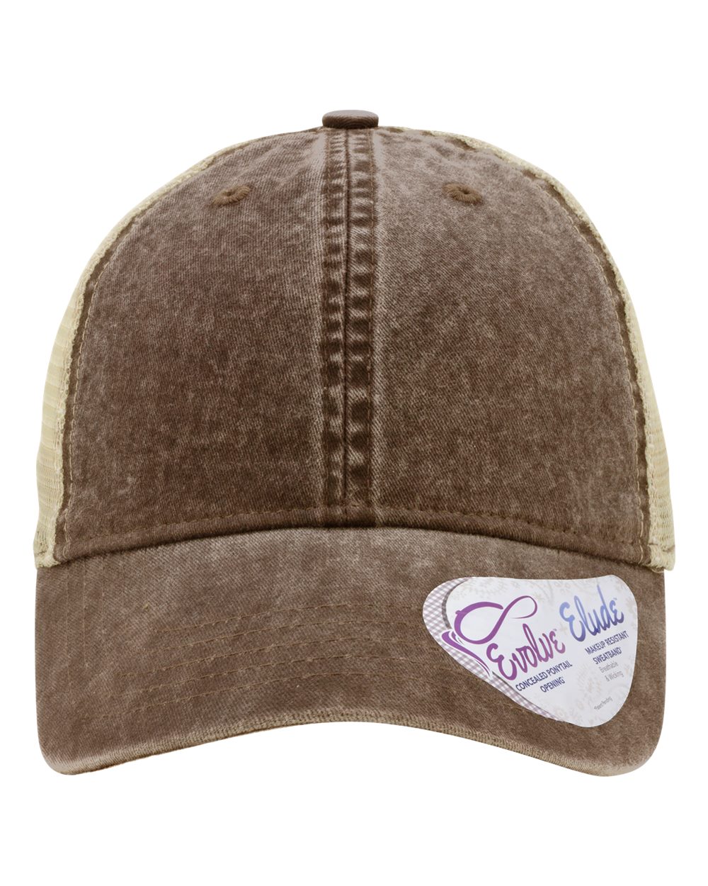 Infinity Her Women's Washed Mesh-Back Cap. TESS - Chocolate/ Fawn/ Khaki