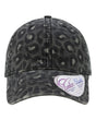 Infinity Her Women's Unstructured Fashion Prints Cap. HATTIE - Black Leopard