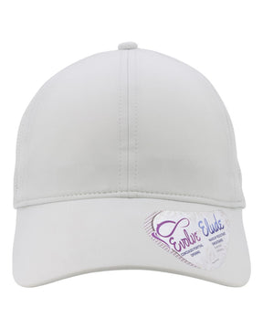 Infinity Her Women's Perforated Performance Cap. GABY - Light Grey/ Snow Leopard