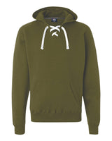 J. America Men's Sport Lace Hooded Sweatshirt. 8830 - Military Green