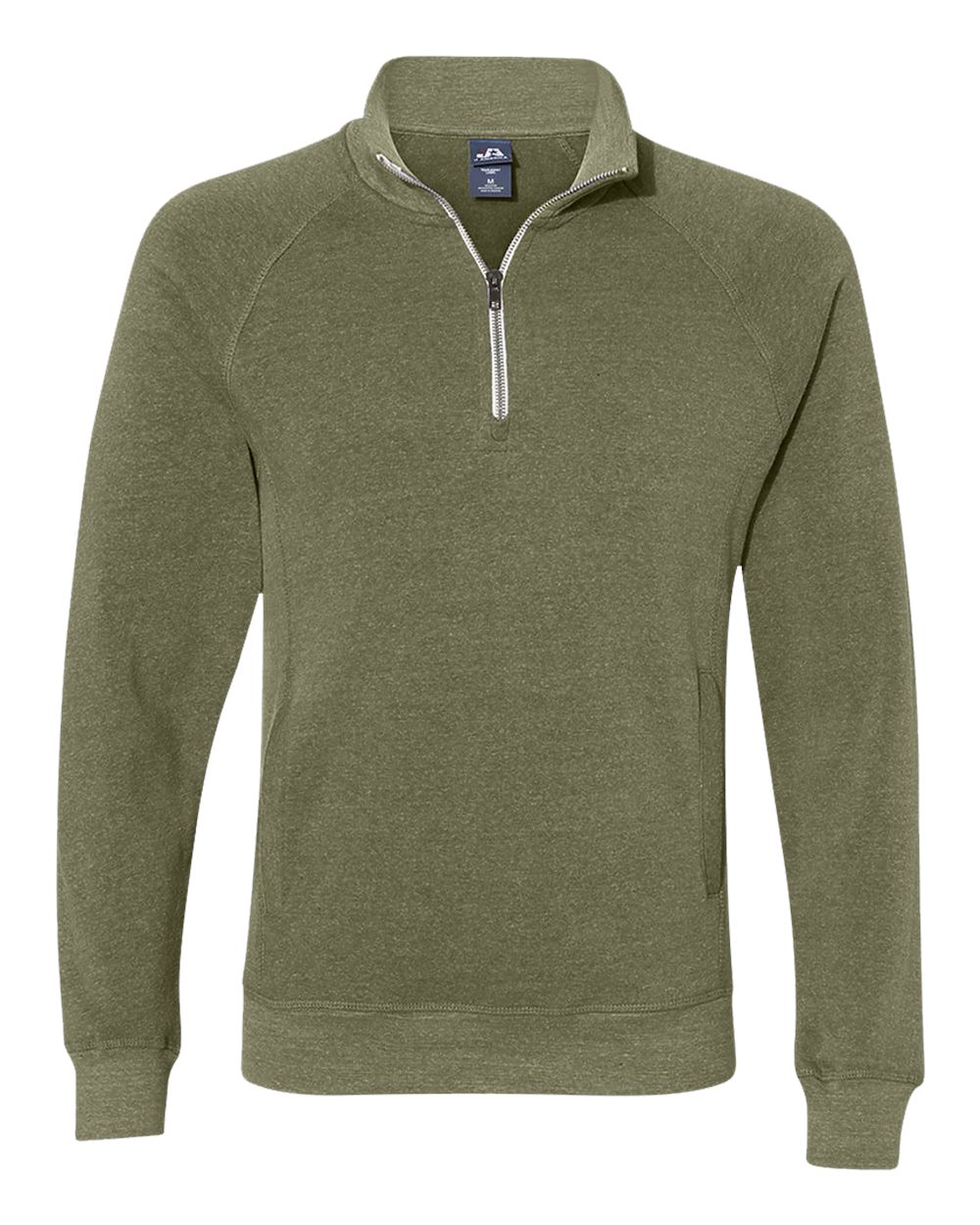 J. America Men's Triblend Quarter-Zip Sweatshirt. 8869 - Olive Triblend