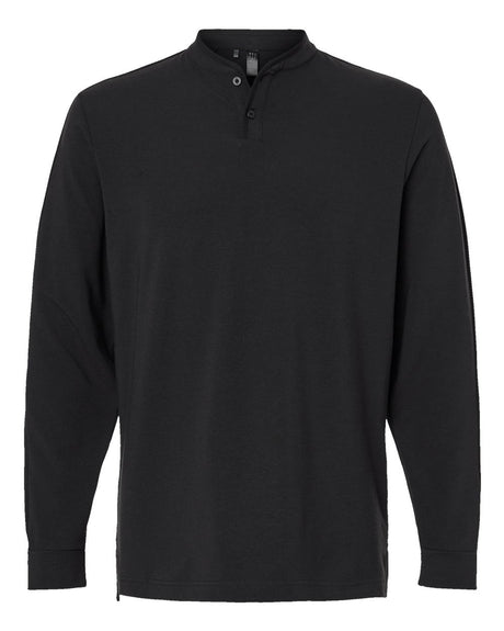 Adidas Men's Henley Long Sleeve T-Shirt. A597 - Black