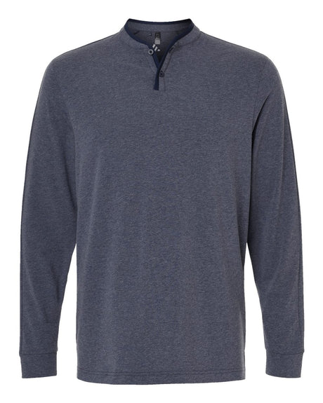 Adidas Men's Henley Long Sleeve T-Shirt. A597 - Collegiate Navy Melange