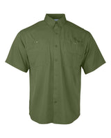 Paragon Men's Hatteras Performance Short Sleeve Fishing Shirt. 700 - Olive Green