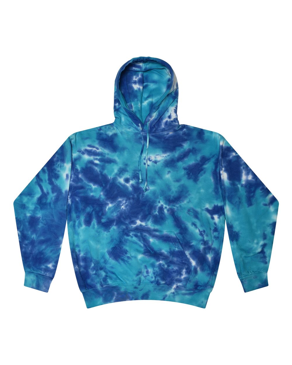 Colortone Youth Tie-Dyed Hooded Sweatshirt. 8777Y - Multi Blue