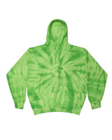 Colortone Youth Tie-Dyed Hooded Sweatshirt. 8777Y - Spider Lime